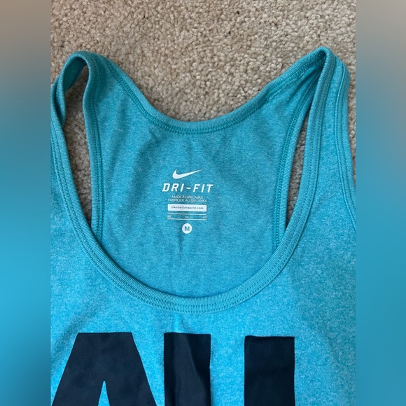 Nike Women’s Dri-Fit Racerback Tank Top Blue Medium - Picture 2 of 3
